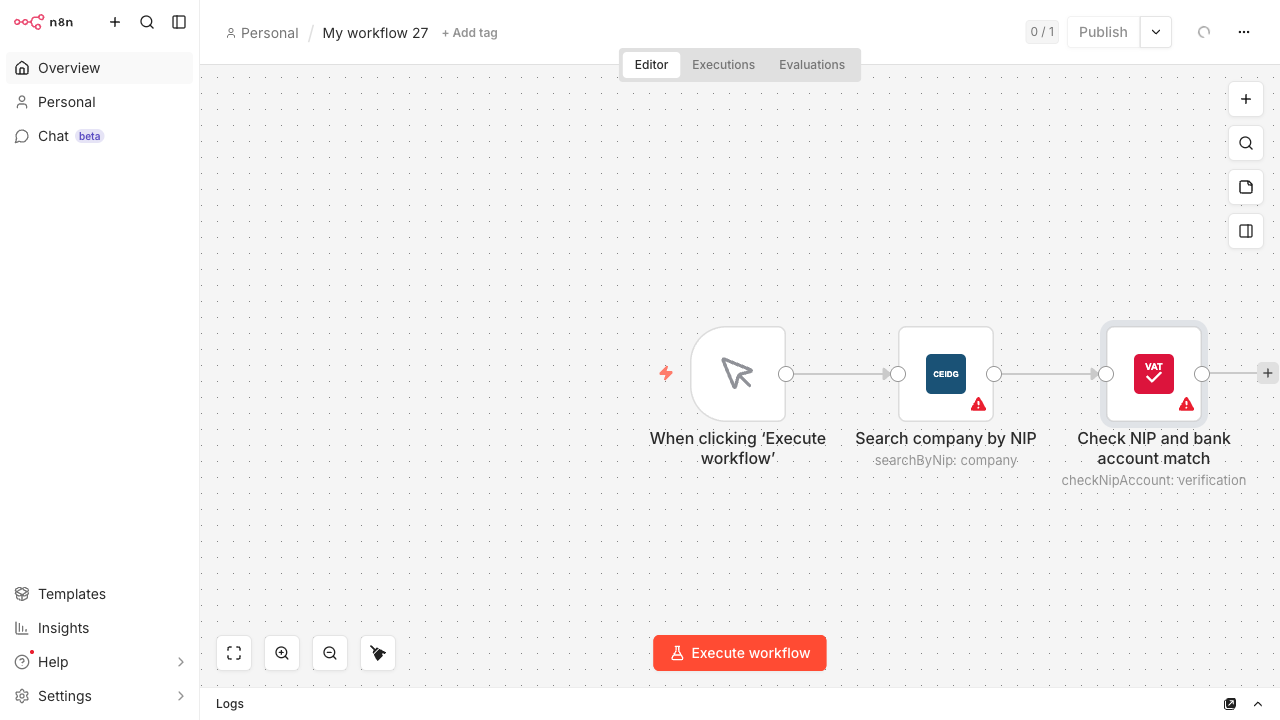 VAT Compliance: Trigger → CEIDG → Biała Lista VAT